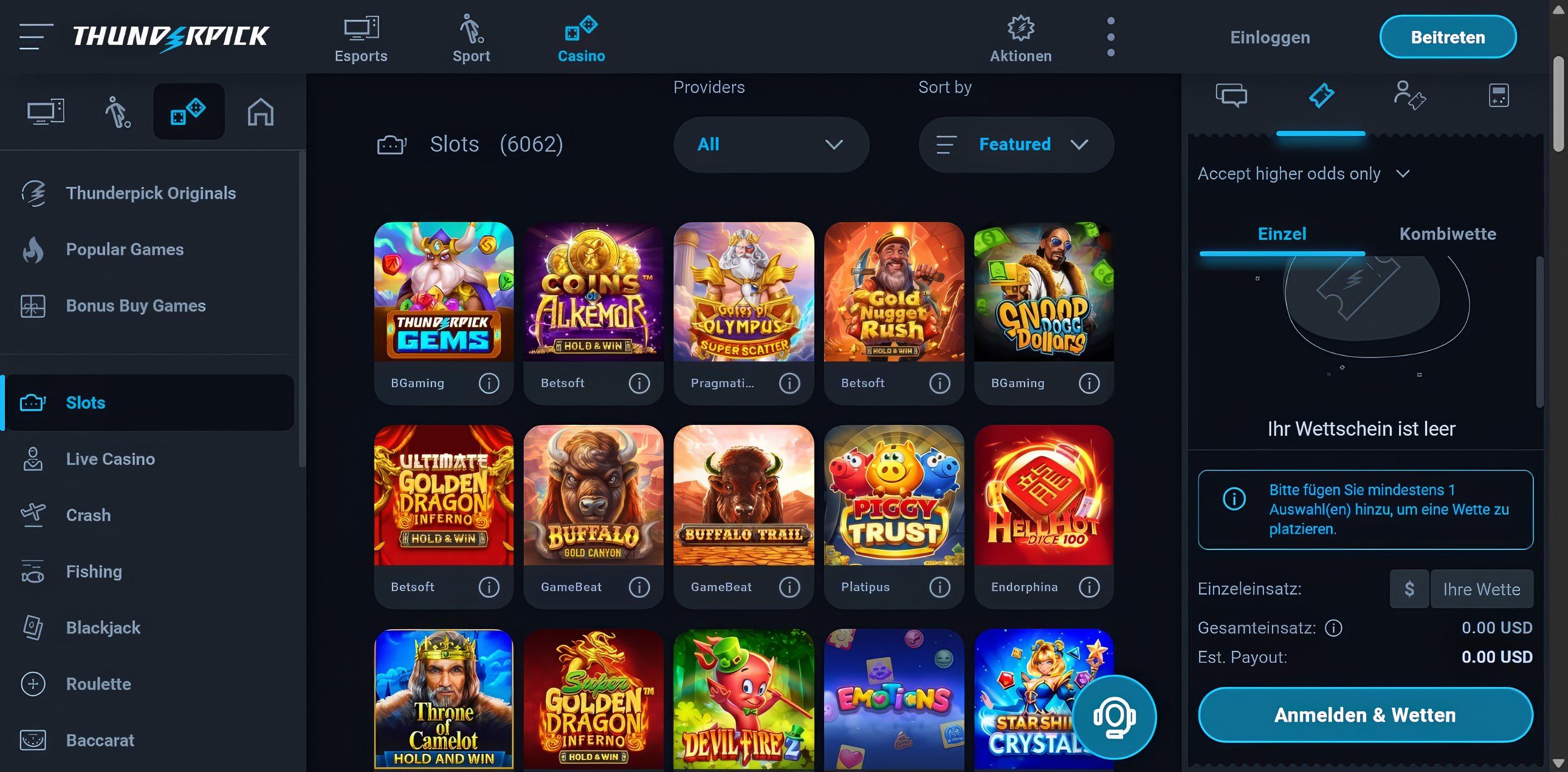 Thunderpick desktop screenshot 2